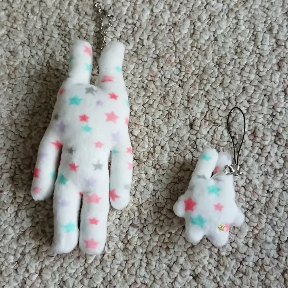 Craftholic Sloth bear double Plush Doll keychain with magnet - Colorful stars